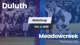 Matchup: Duluth vs. Meadowcreek  2020