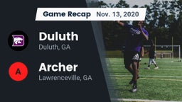 Recap: Duluth  vs. Archer  2020