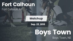 Matchup: Fort Calhoun High vs. Boys Town  2016