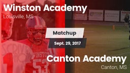 Matchup: Winston Academy vs. Canton Academy  2017