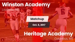 Matchup: Winston Academy vs. Heritage Academy  2017
