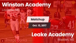 Matchup: Winston Academy vs. Leake Academy  2017