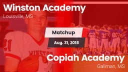 Matchup: Winston Academy vs. Copiah Academy  2018