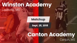 Matchup: Winston Academy vs. Canton Academy  2018