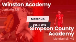 Matchup: Winston Academy vs. Simpson County Academy 2019
