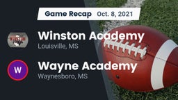 Recap: Winston Academy  vs. Wayne Academy  2021