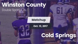 Matchup: Winston County vs. Cold Springs  2017