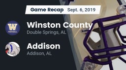 Recap: Winston County  vs. Addison  2019