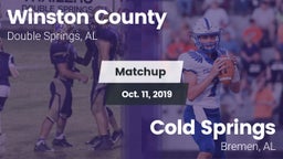 Matchup: Winston County vs. Cold Springs  2019