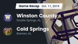 Recap: Winston County  vs. Cold Springs  2019