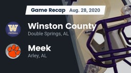 Recap: Winston County  vs. Meek  2020