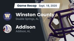 Recap: Winston County  vs. Addison  2020