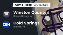 Recap: Winston County  vs. Cold Springs  2021
