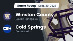 Recap: Winston County  vs. Cold Springs  2022