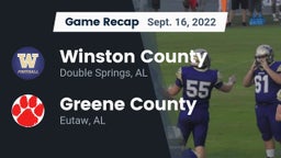 Recap: Winston County  vs. Greene County  2022