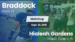 Matchup: Braddock vs. Hialeah Gardens  2018