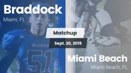 Matchup: Braddock vs. Miami Beach  2019