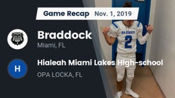 Recap: Braddock  vs. Hialeah Miami Lakes High-school 2019