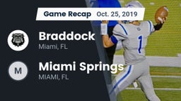 Recap: Braddock  vs. Miami Springs  2019