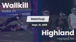Matchup: Wallkill vs. Highland  2018
