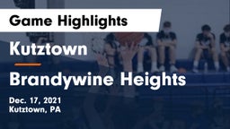 Kutztown  vs Brandywine Heights  Game Highlights - Dec. 17, 2021