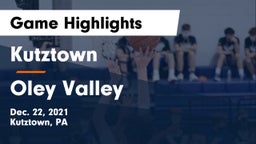Kutztown  vs Oley Valley Game Highlights - Dec. 22, 2021