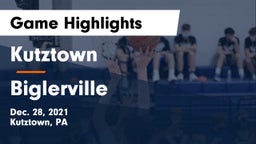 Kutztown  vs Biglerville  Game Highlights - Dec. 28, 2021
