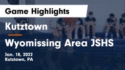 Kutztown  vs Wyomissing Area JSHS Game Highlights - Jan. 18, 2022