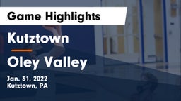 Kutztown  vs Oley Valley Game Highlights - Jan. 31, 2022