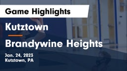Kutztown  vs Brandywine Heights  Game Highlights - Jan. 24, 2023