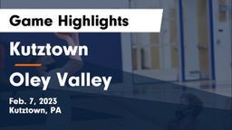 Kutztown  vs Oley Valley Game Highlights - Feb. 7, 2023