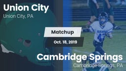 Matchup: Union City vs. Cambridge Springs  2019