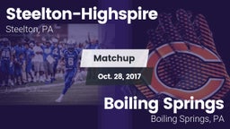 Matchup: Steelton-Highspire vs. Boiling Springs  2017
