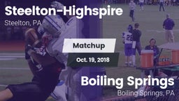 Matchup: Steelton-Highspire vs. Boiling Springs  2018