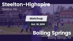 Matchup: Steelton-Highspire vs. Boiling Springs  2019
