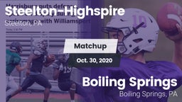 Matchup: Steelton-Highspire vs. Boiling Springs  2020