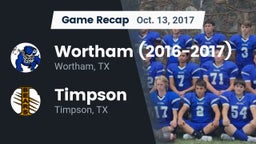 Recap: Wortham  (2016-2017) vs. Timpson  2017