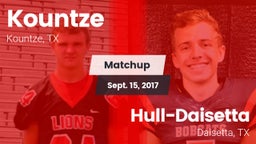 Matchup: Kountze vs. Hull-Daisetta  2017