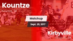 Matchup: Kountze vs. Kirbyville  2017