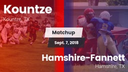 Matchup: Kountze vs. Hamshire-Fannett  2018