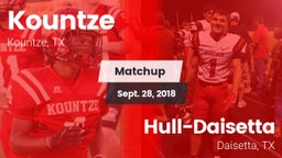 Matchup: Kountze vs. Hull-Daisetta  2018