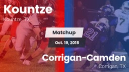 Matchup: Kountze vs. Corrigan-Camden  2018