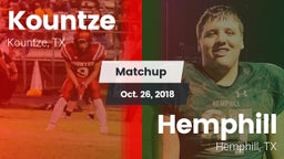 Matchup: Kountze vs. Hemphill  2018