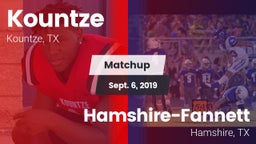 Matchup: Kountze vs. Hamshire-Fannett  2019