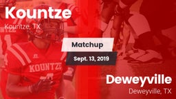 Matchup: Kountze vs. Deweyville  2019