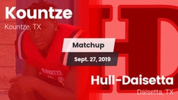 Matchup: Kountze vs. Hull-Daisetta  2019