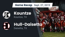 Recap: Kountze  vs. Hull-Daisetta  2019