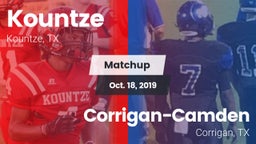 Matchup: Kountze vs. Corrigan-Camden  2019