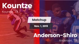 Matchup: Kountze vs. Anderson-Shiro  2019