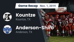 Recap: Kountze  vs. Anderson-Shiro  2019